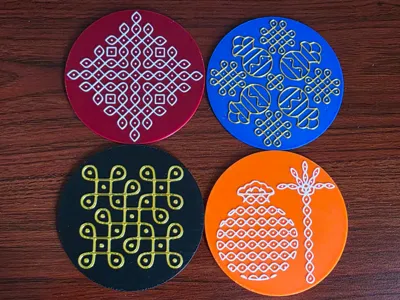 Hindu Kolam Coasters