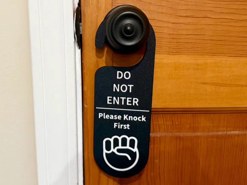 Do Not Enter Door Hanger