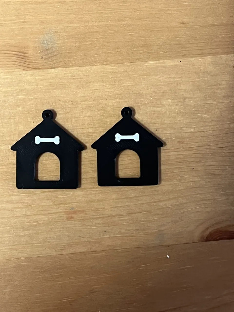 dog house earrings view 2