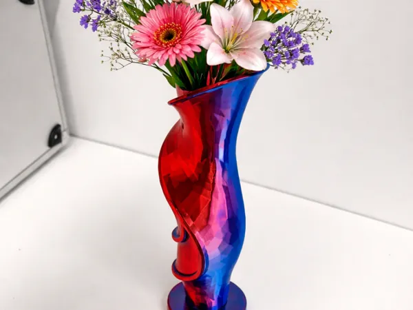 Vase spirale à effet bicolore