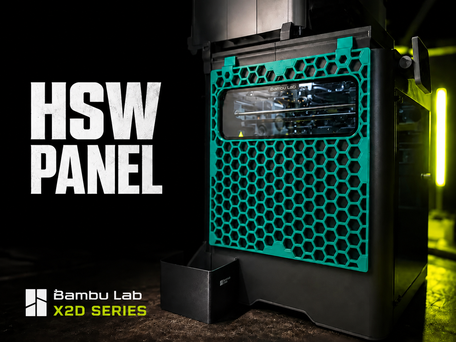 HSW Panel For X2D with window - Riser by Sanja 3D