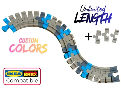 Flexible Unlimited Length Train Track Brio Wooden