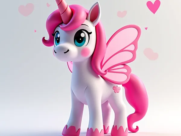 Licorne magique ailée