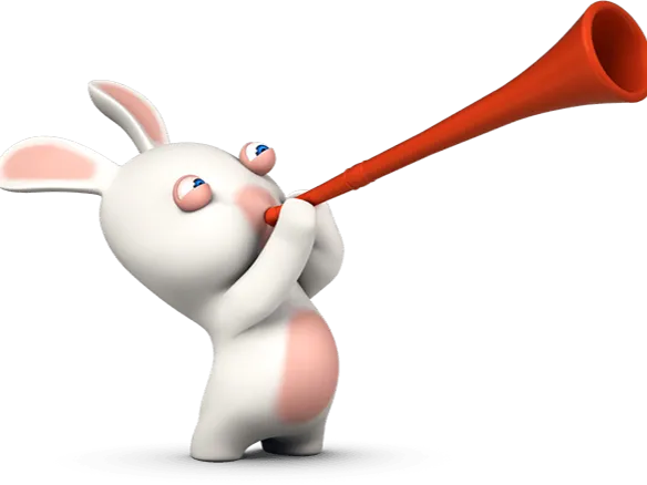 Lapin Crétin au clairon