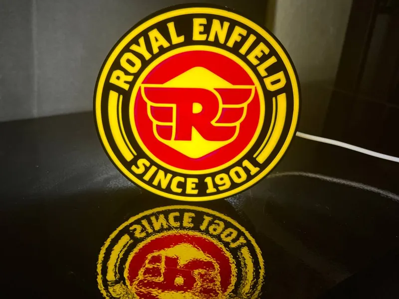 Royal Enfield Since 1901 Lightbox - Lampada