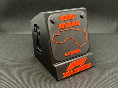 F1 2026 Modular Race Calendar - no AMS required
