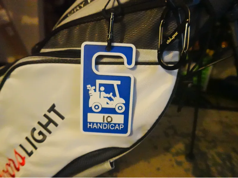 Golf Bag Handicap Tag