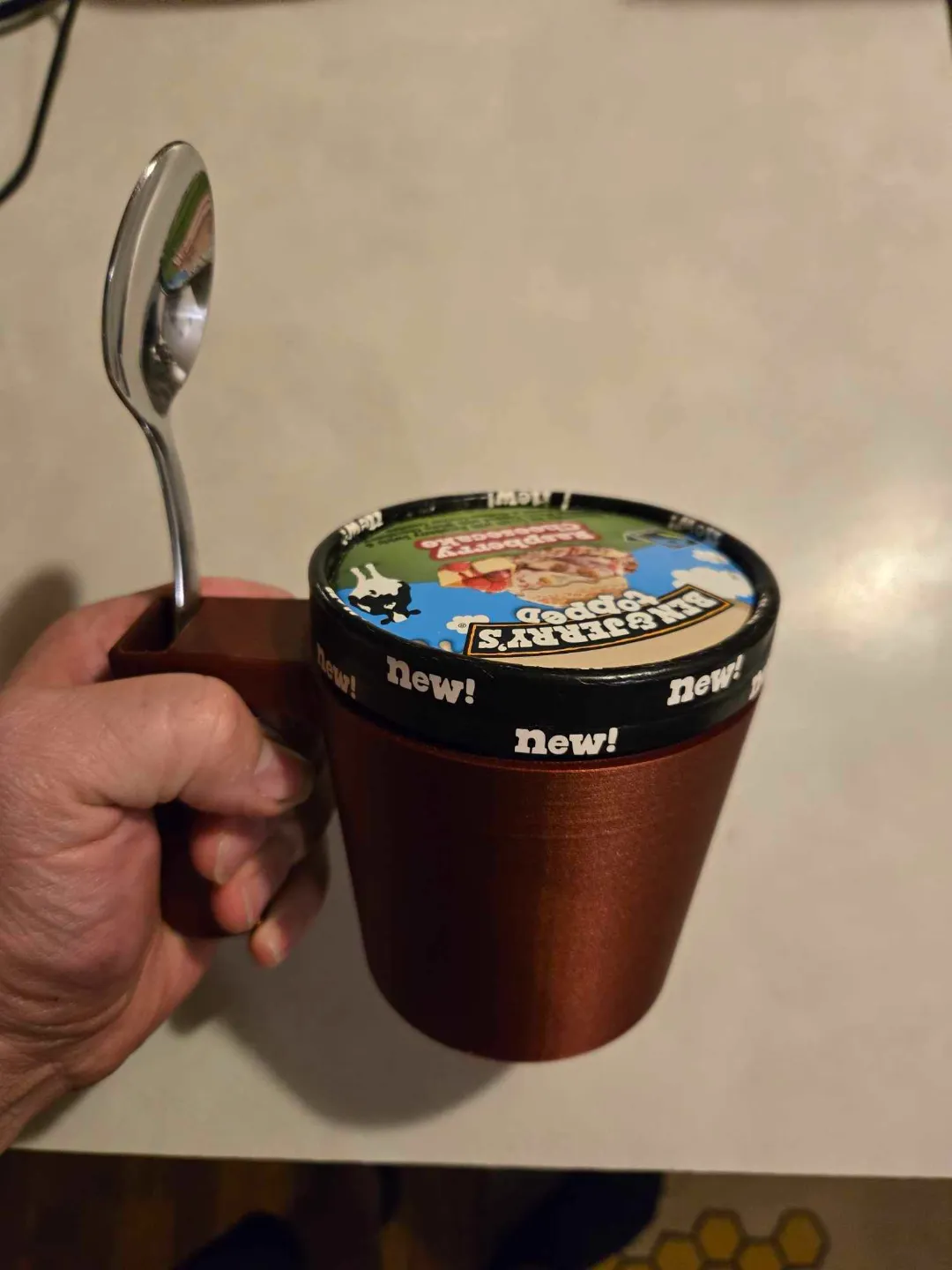 Pistol grip Ben and jerry's ice cream pint holder view 4