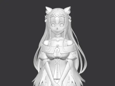 Claire Anime Girl STL 3D Printable Figure
