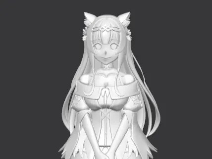 Claire  Anime Girl STL 3D Printable Figure