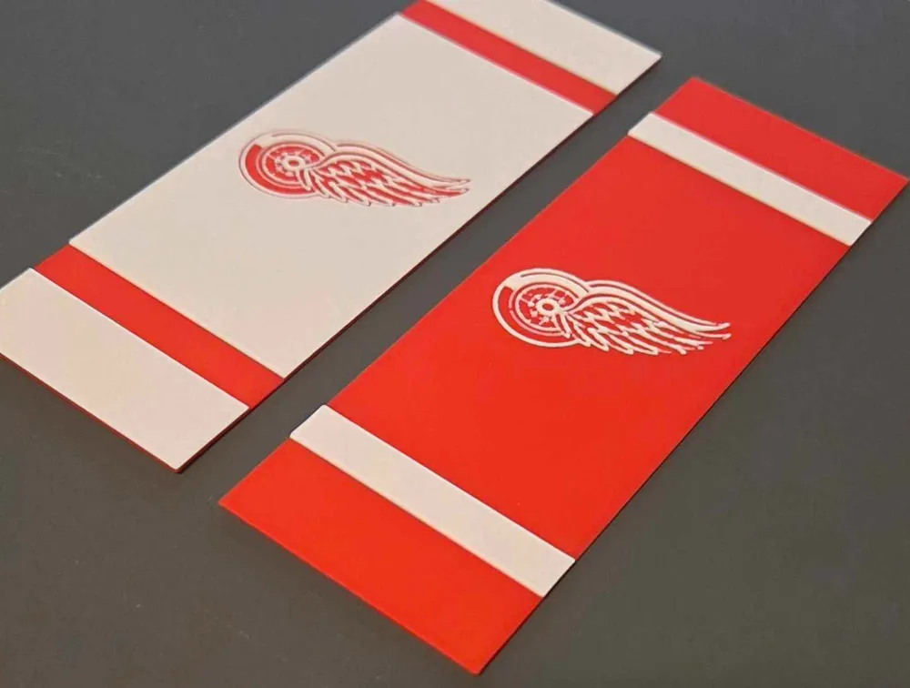 Detroit Red Wings Bookmarks by Double J Designs - MakerWorld