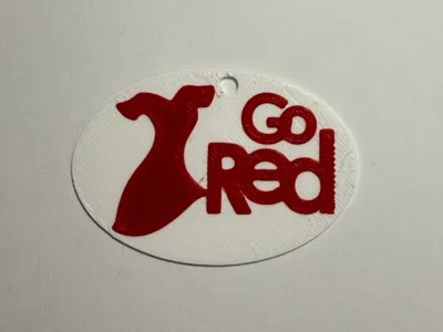 American Heart Association "Go Red" pendant