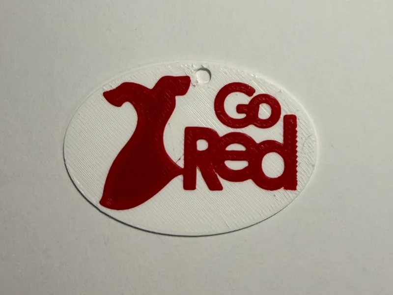 American Heart Association "Go Red" pendant