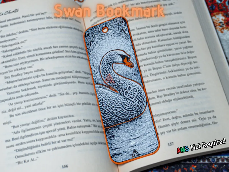 Celtic Knot Swan - Hueforge Bookmark