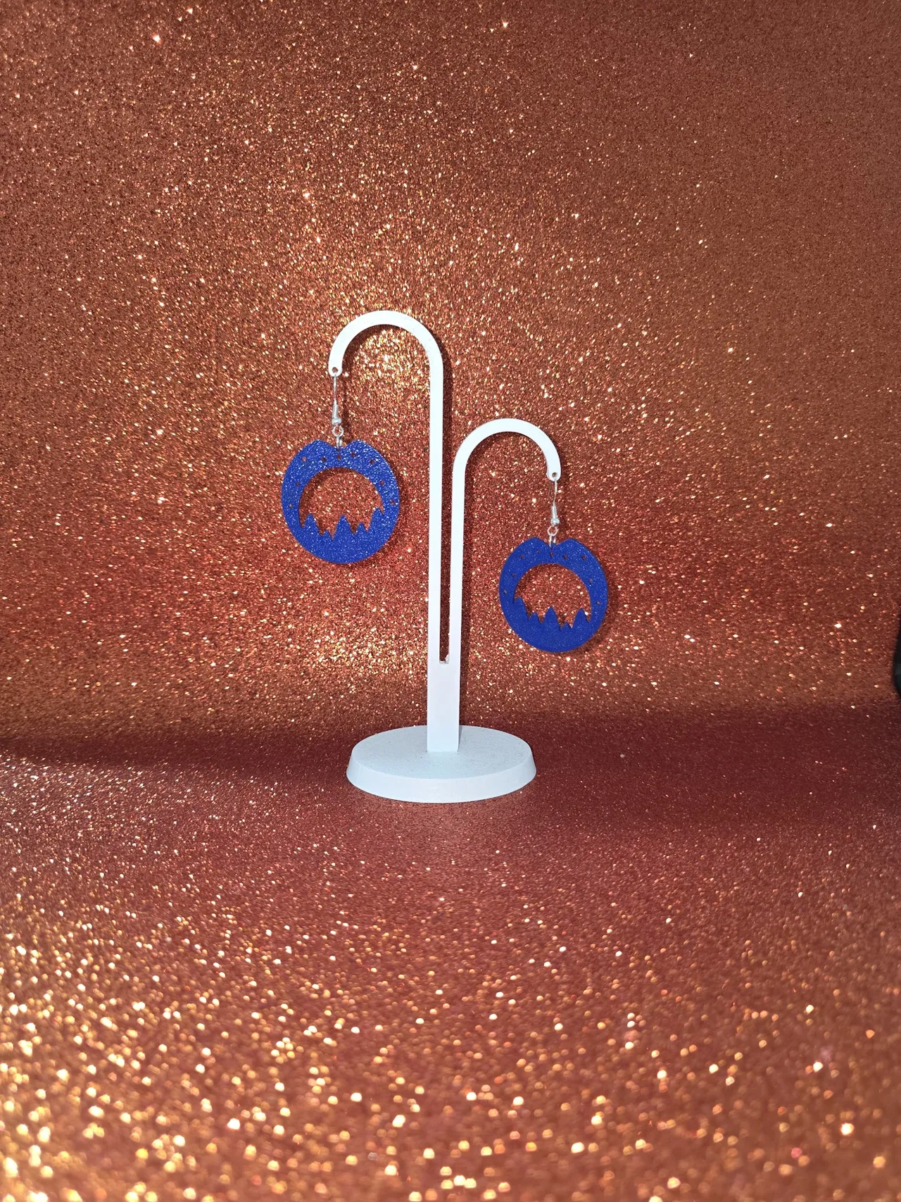 Winter night earrings view 3
