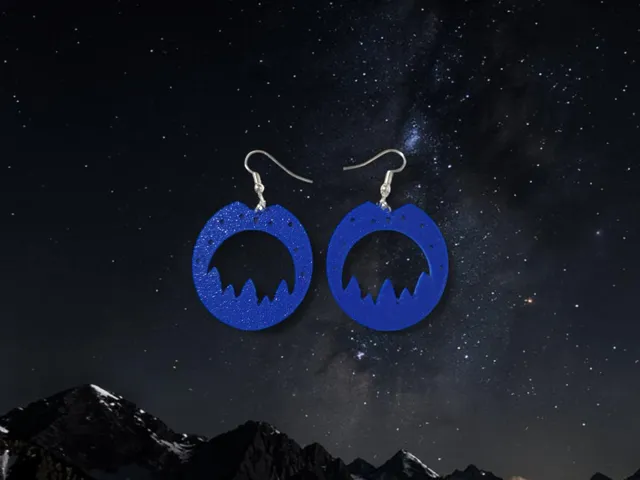 Winter night earrings