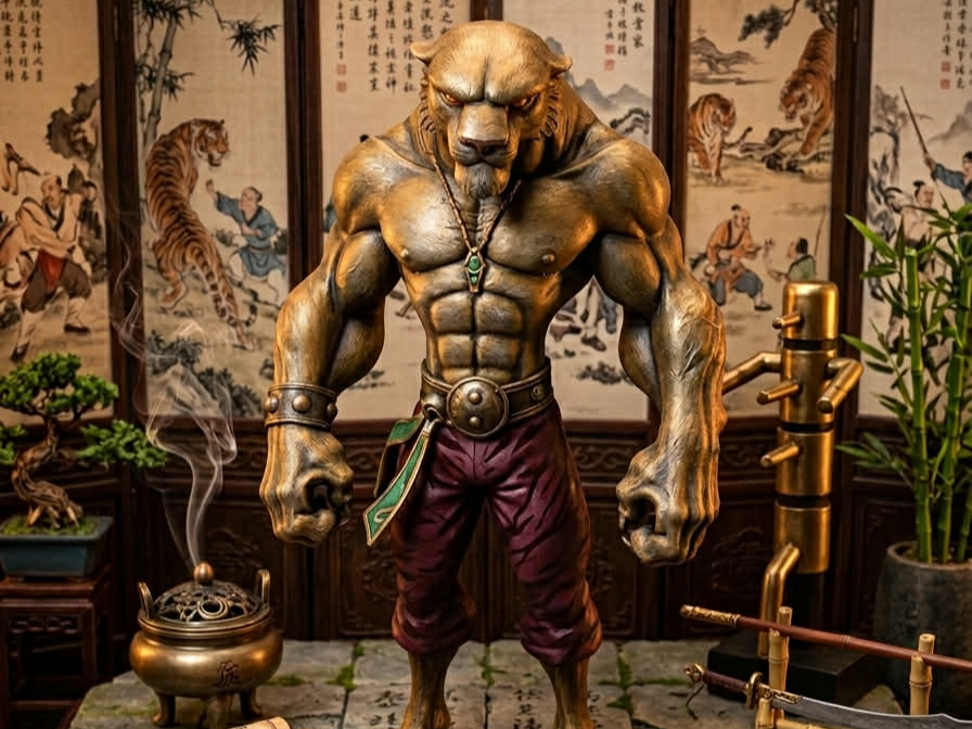 Statuetta Tigre T'ai Fu Wrath of the Tiger Ps1