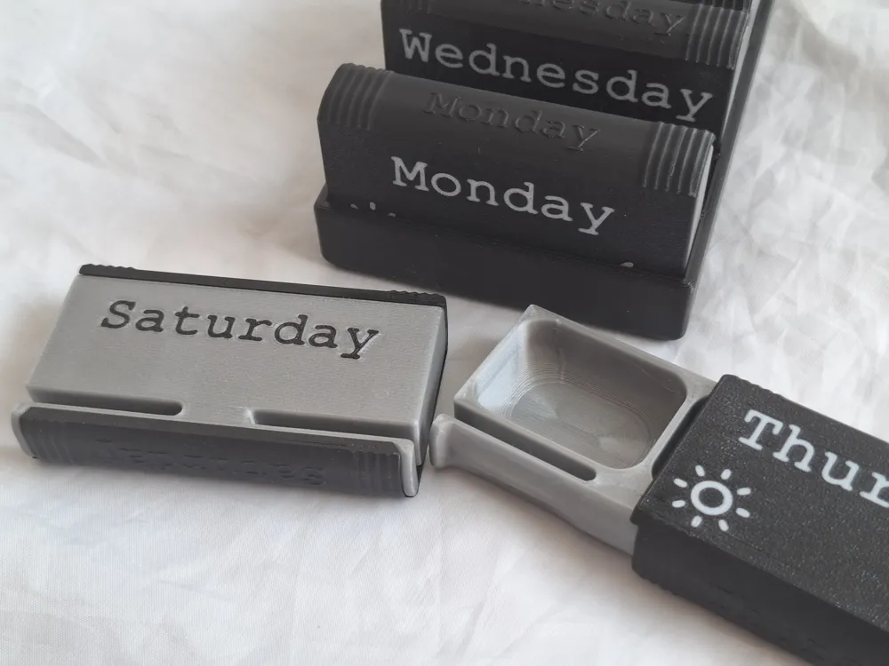 Weekly Pill Organizer - Free 3D Print Model - MakerWorld