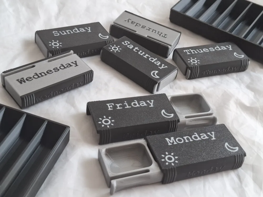 Weekly Pill Organizer - Free 3D Print Model - MakerWorld