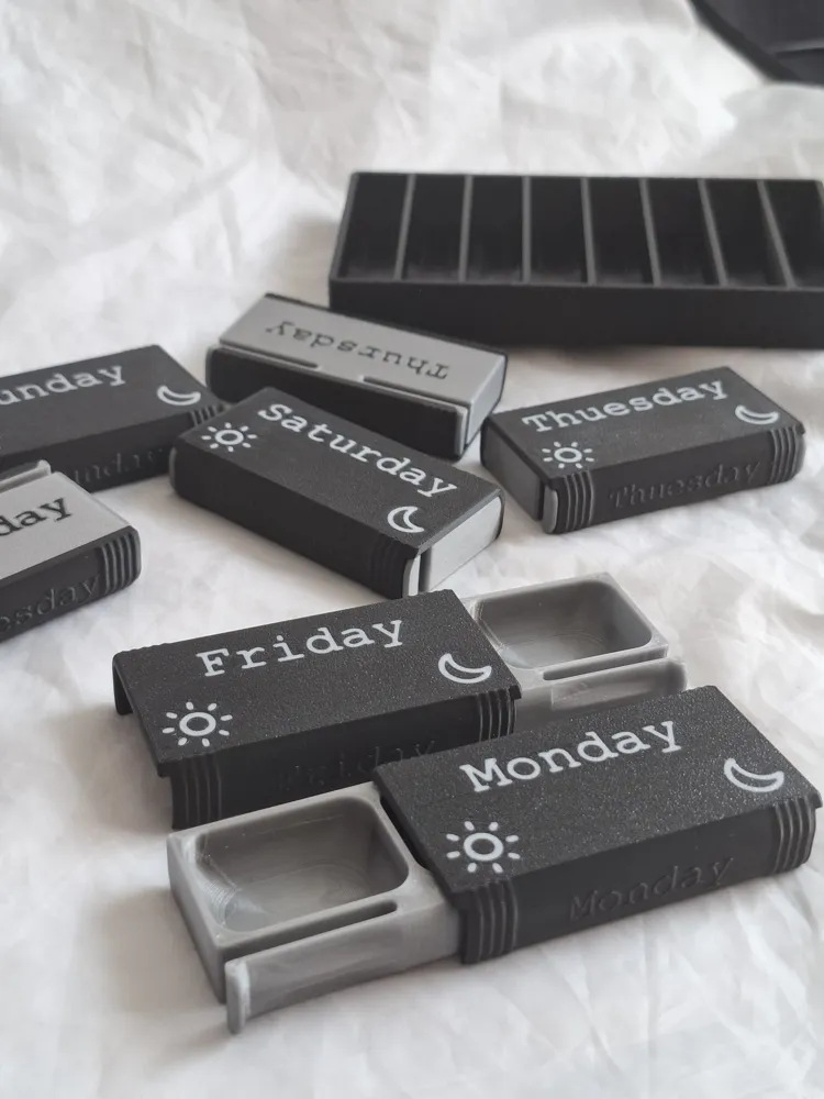 Weekly Pill Organizer - Free 3D Print Model - MakerWorld