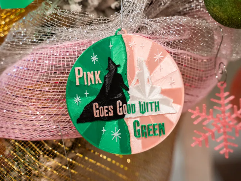 Wicked For Good Pink Goes Good with Green Ornament