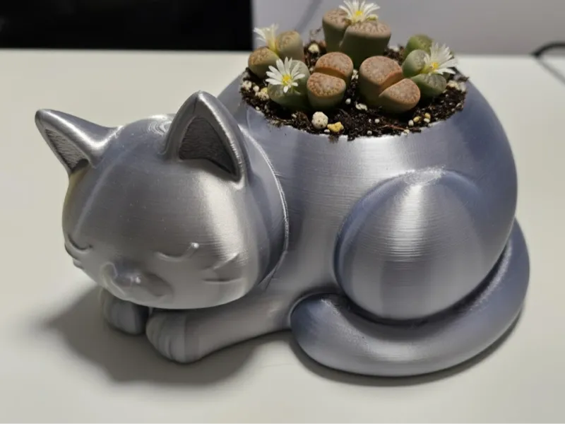 Sleeping Cat Planter