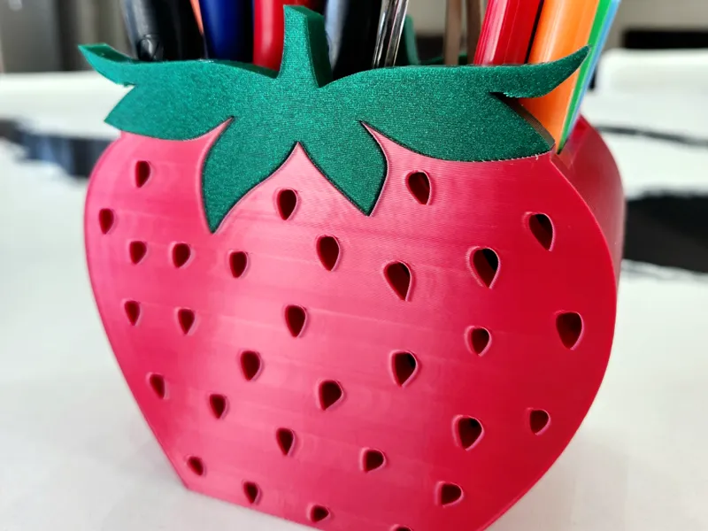 Strawberry Pencil Pen Holder