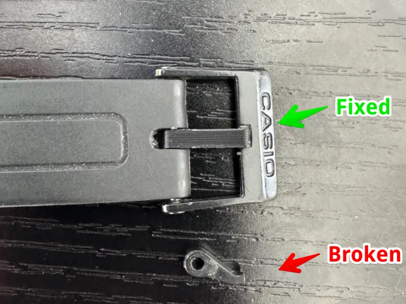 Latch for Casio F-91W watch