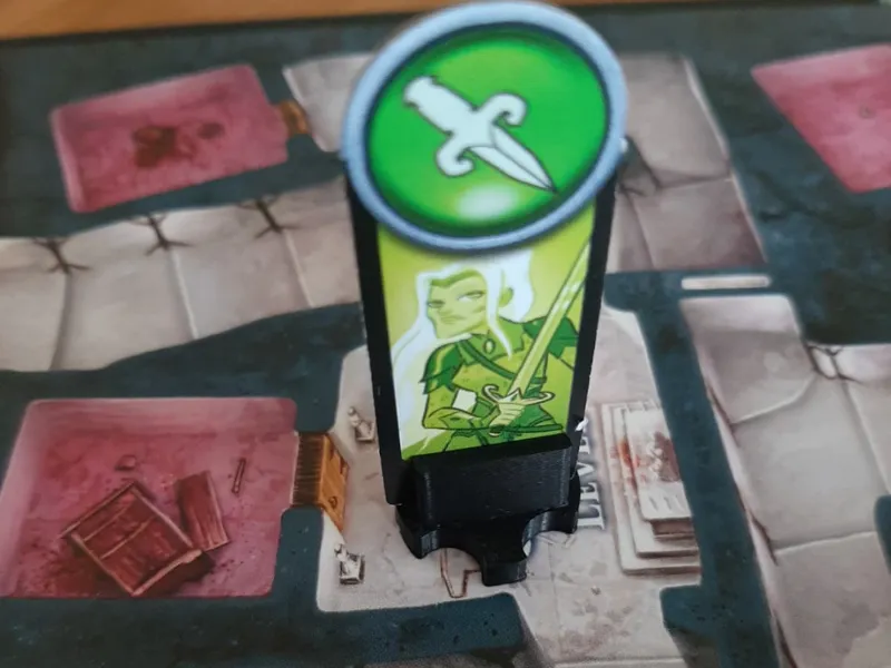 Platform for cardboard characters for boardgames