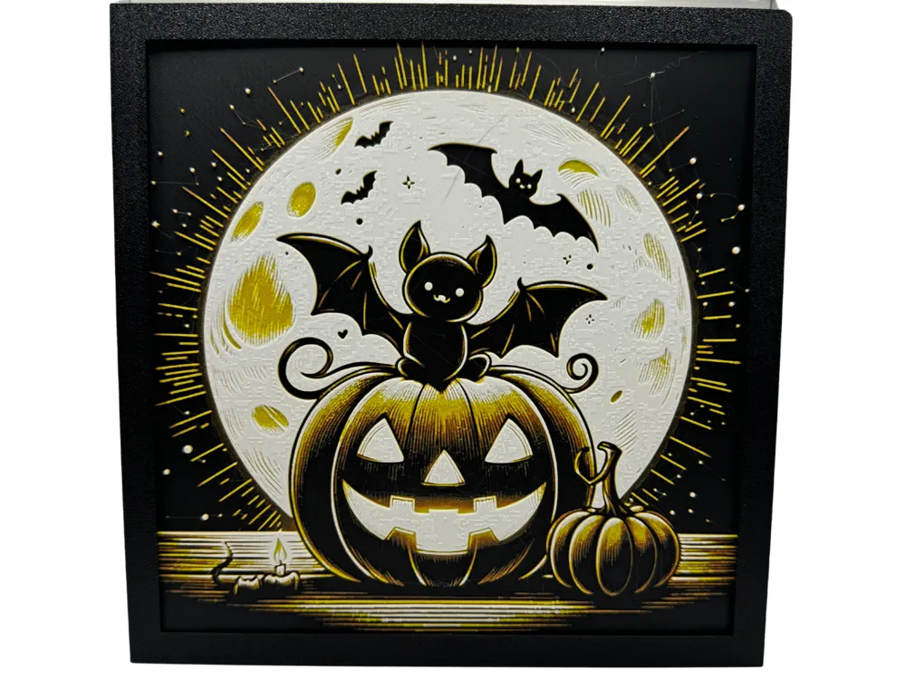 Halloween Pumpkin and Bat