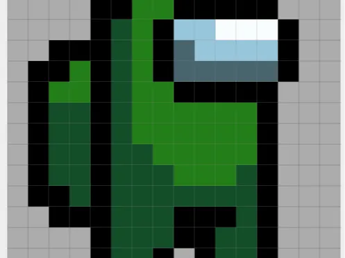 among us green (pixel edit)