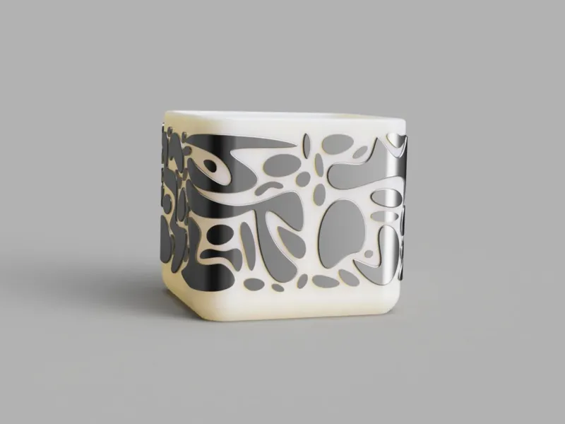 Small Pot (Fuzzy surface pattern)