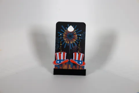 Uncle Sam's Hat - Independence Day Earrings view 2