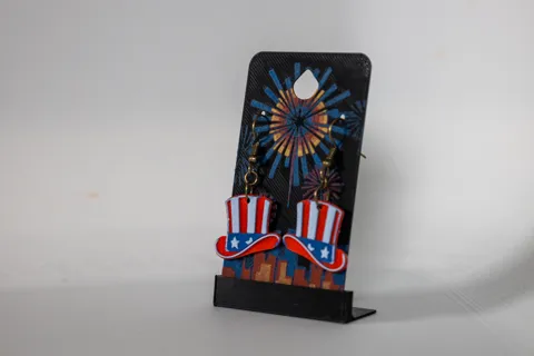 Uncle Sam's Hat - Independence Day Earrings view 3