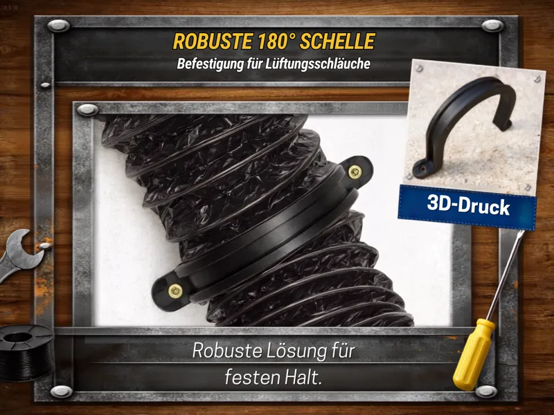 180° Schelle für Absaug‑ und Lüftungsschläuche