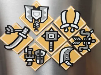 Monster Hunter Weapons Magnet Pack