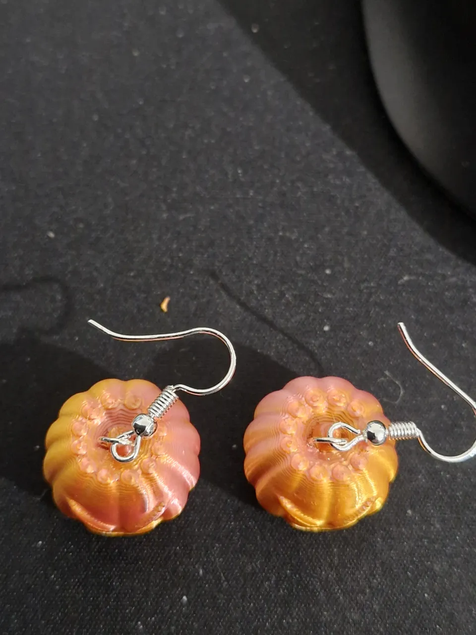 pumpkin earrings view 3