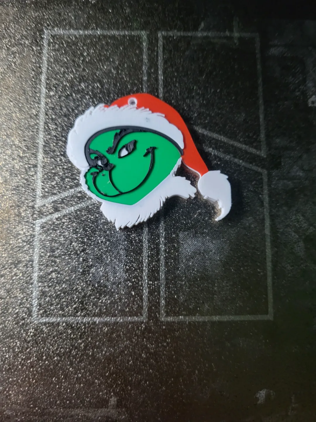 Grinch Christmas earring/ornament view 2