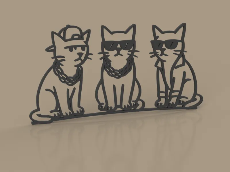 Cat Gang - 2D Wall Art