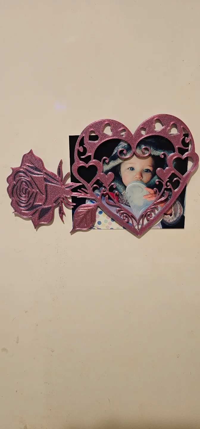 Heart & Rose Frame by Ulch Prints - MakerWorld