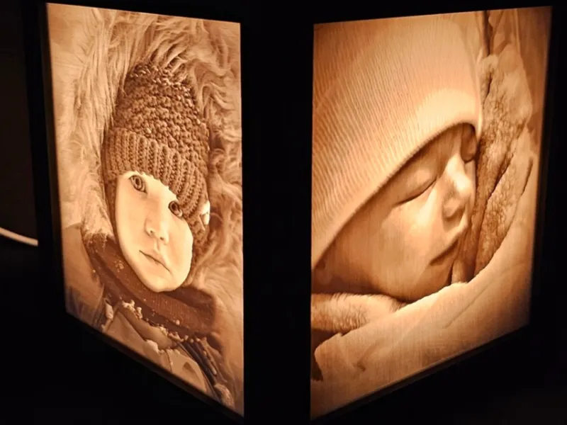 Lithophane Box 100x100 for led lamp kit 001