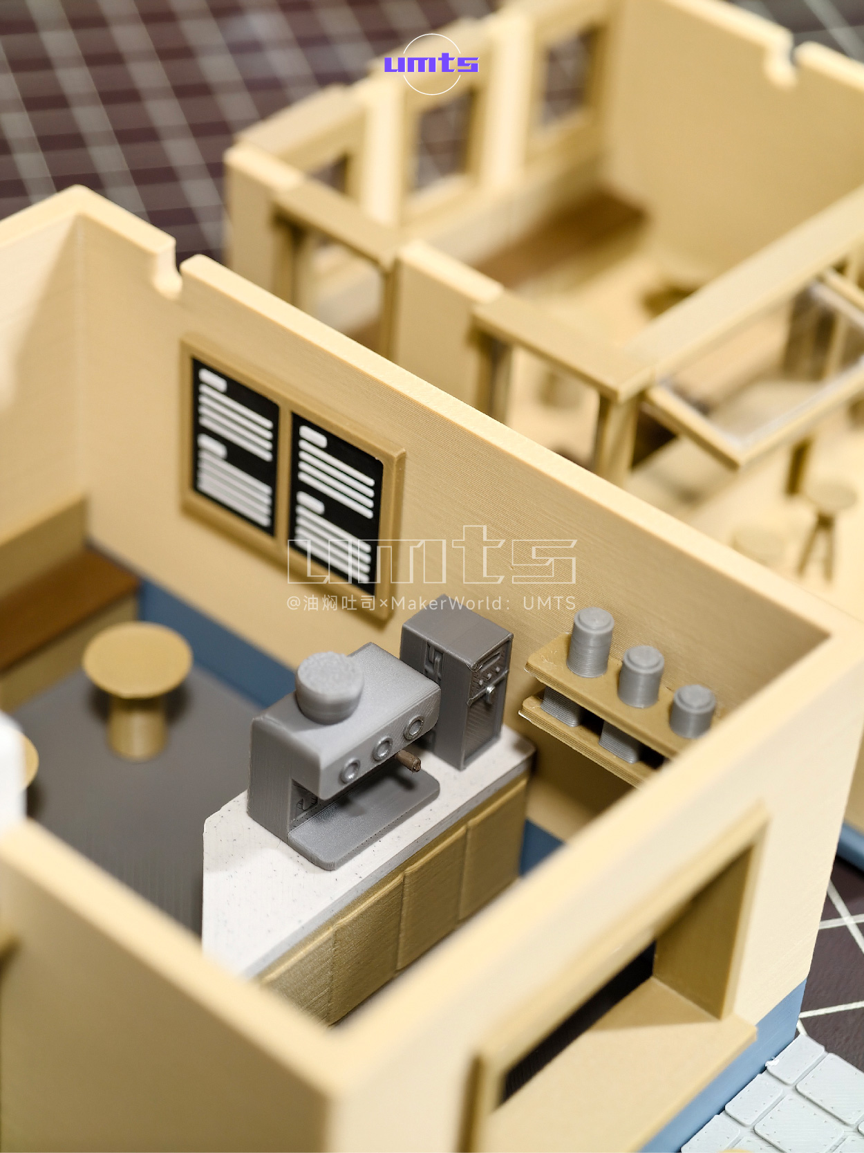 Miniatura 5 do modelo 3D 1/64小场景：颐和路02_1/64咖啡馆