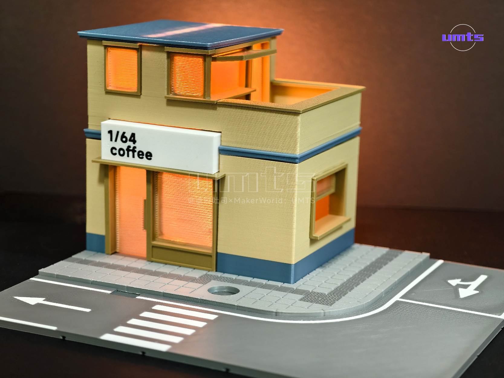Miniatura 1 do modelo 3D 1/64小场景：颐和路02_1/64咖啡馆