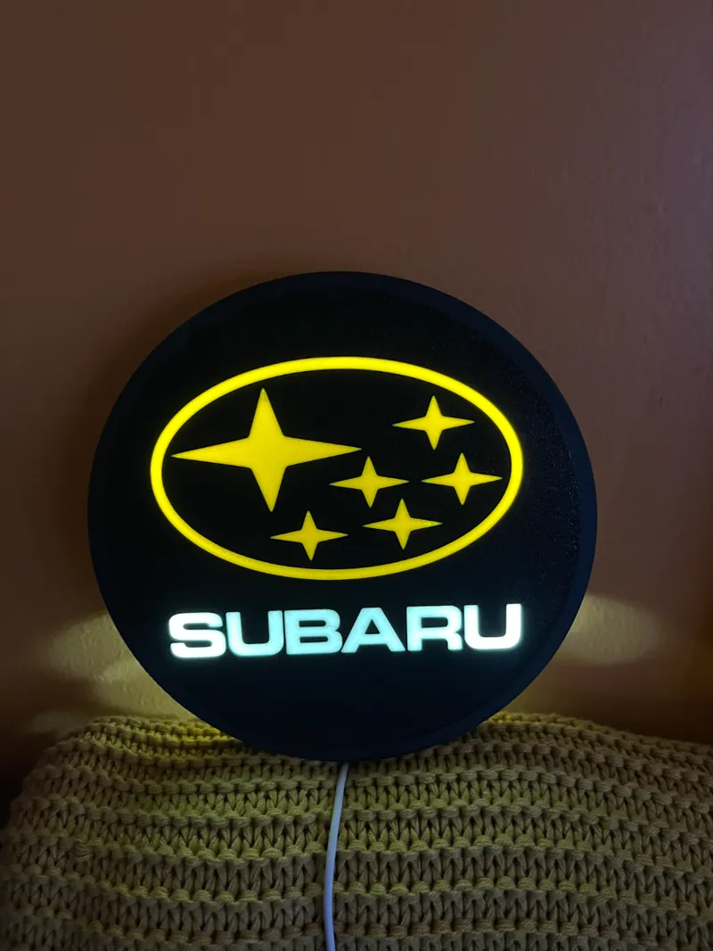Subaru lightbox plate