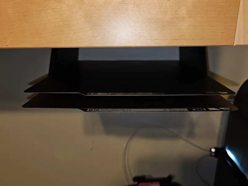 undertable plate storage 
