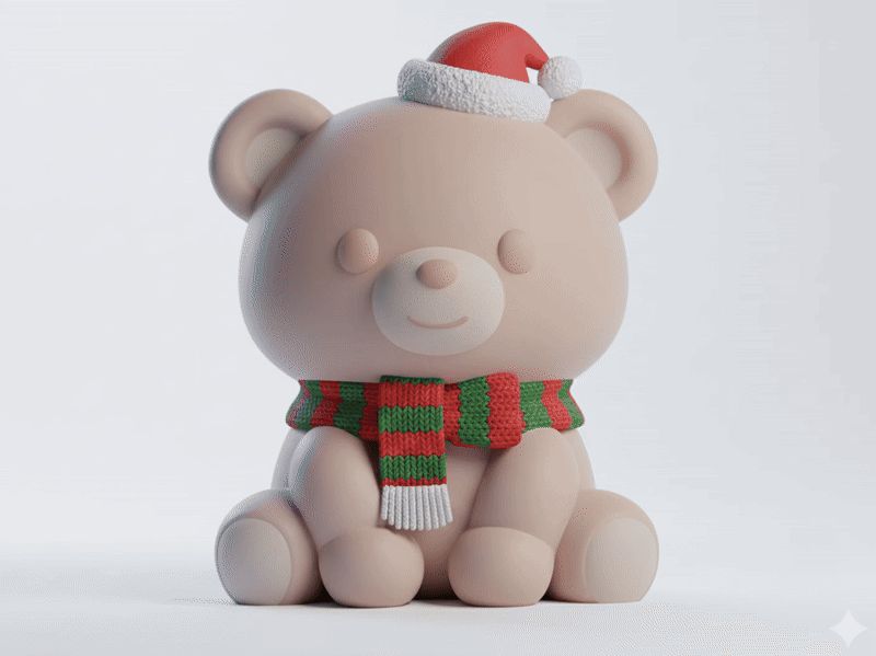 Cute Winter Teddy Bear