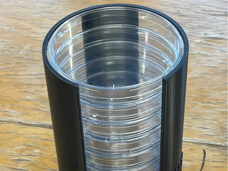 Petri Dish Large 8pcs Rack