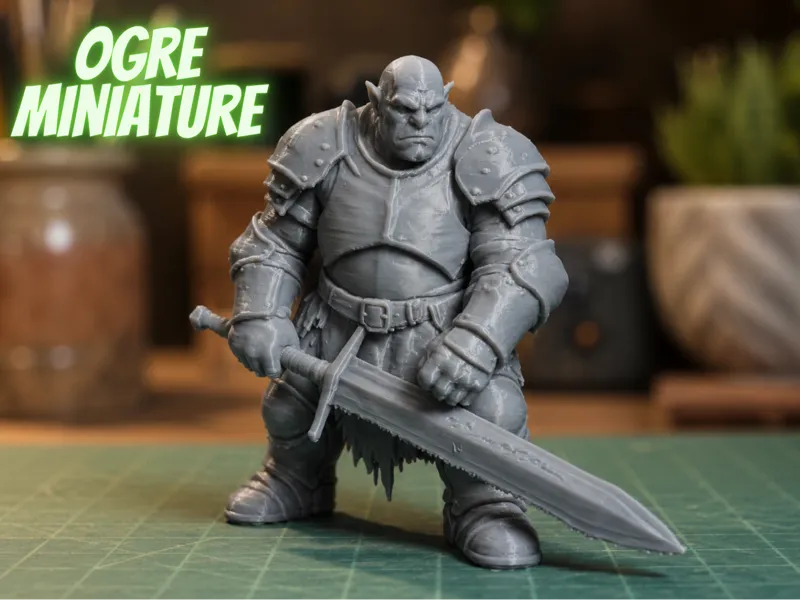 Orc Warrior – Miniatura Fantasy con Spadone 3D