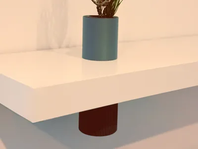 Vase and lamp for "IKEA LACK" shelf