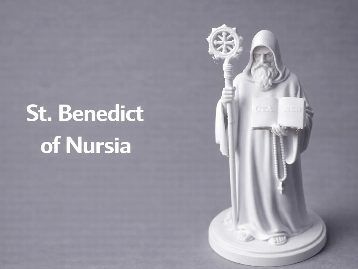 St. Benedict of Nursia (protection against evil) - Free 3D Print Model ...
